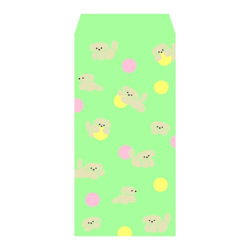 ふわり和紙ぽち袋大 わんこ