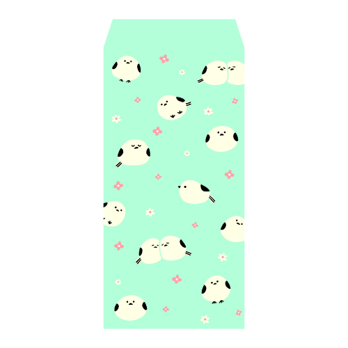 ふわり和紙ぽち袋大 シマエナガ