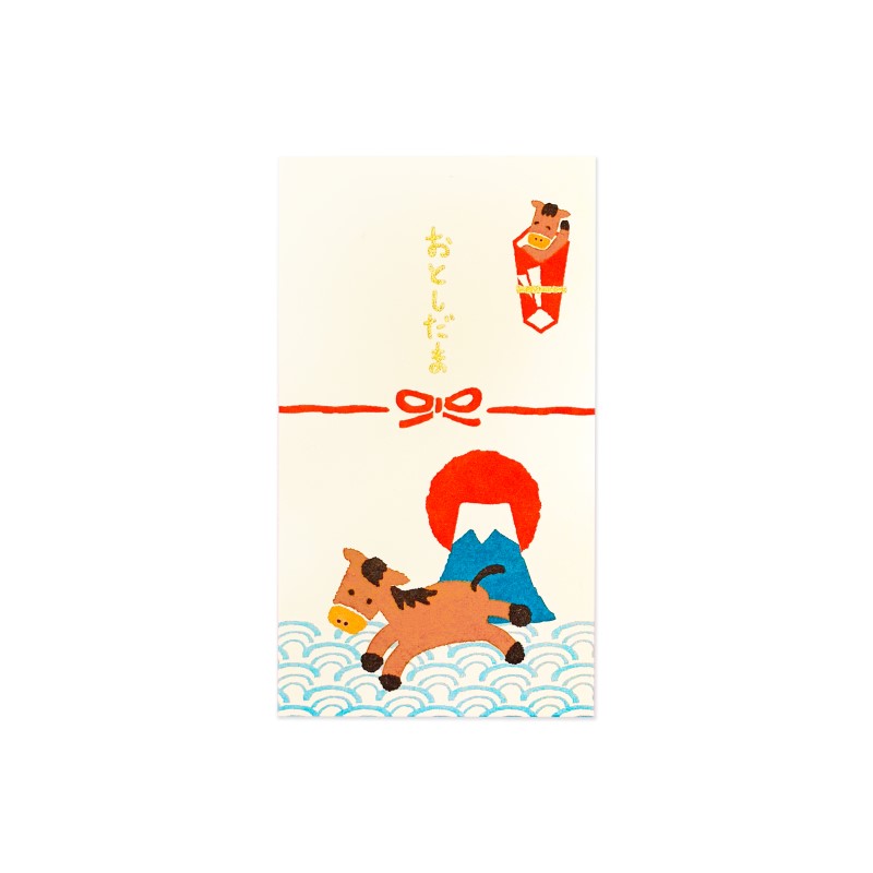 ふわり和紙ぽち袋 のしうま