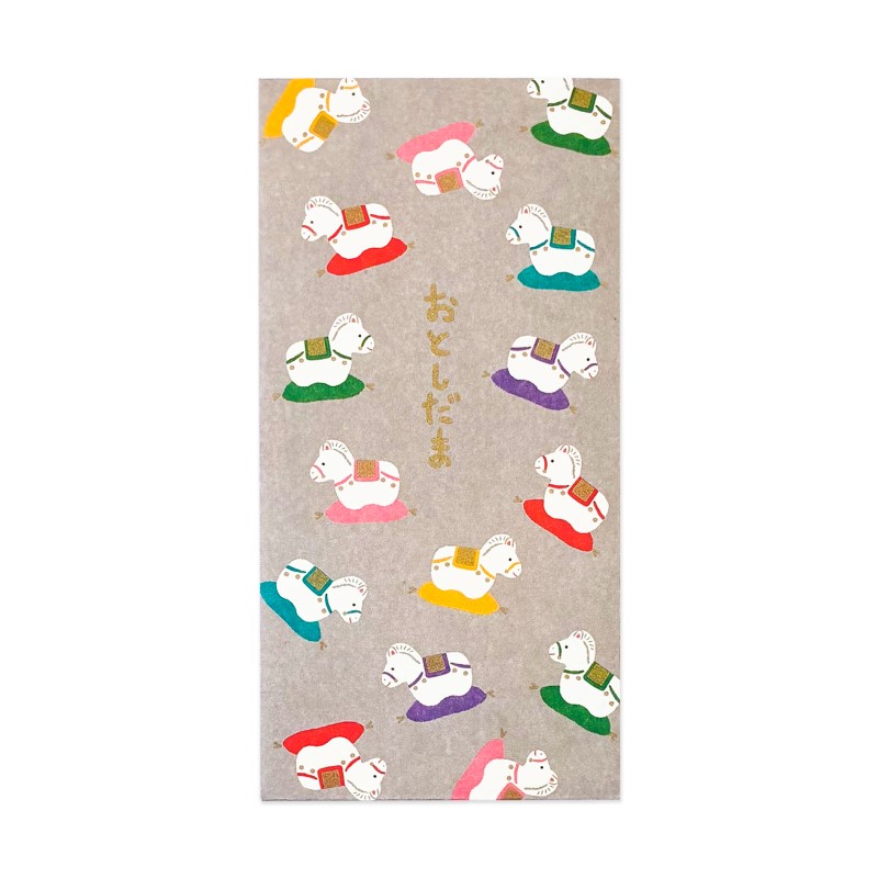 ふわり和紙ぽち袋大 張子うま