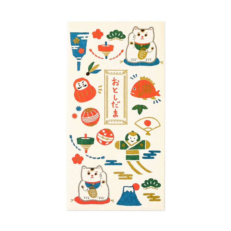 ふわり和紙ぽち袋大 お正月