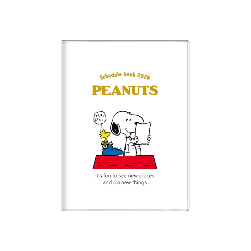 PEANUTS 手帳月間A6 スヌーピー ホワイト