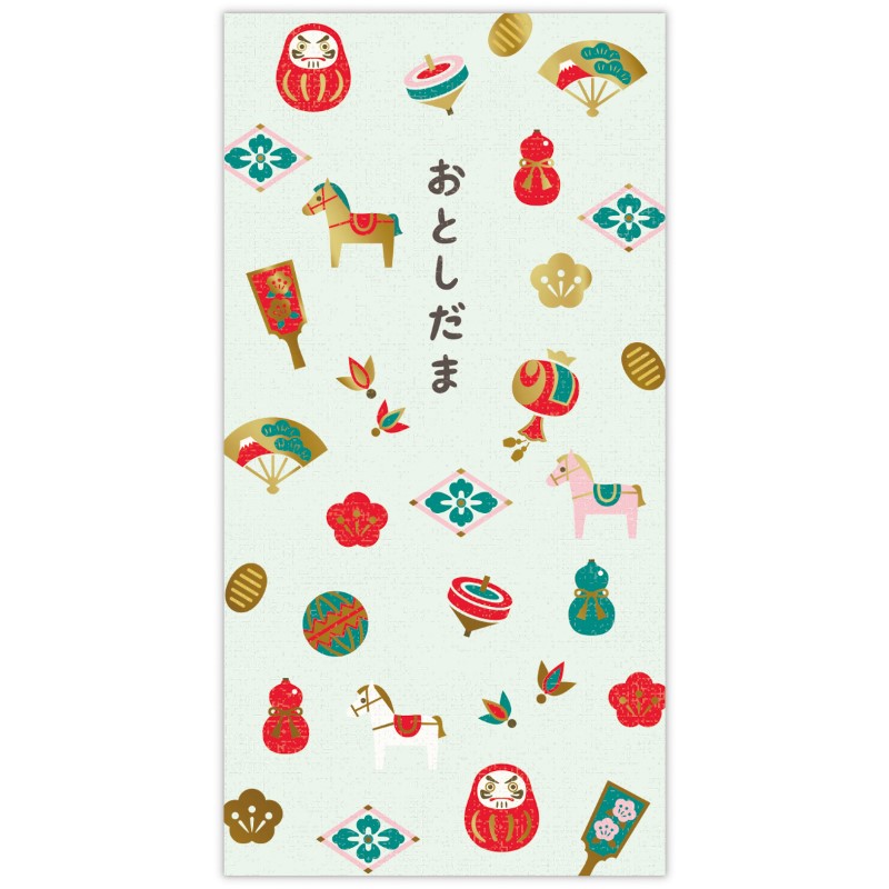お札用お年玉袋 お札用箔正月柄うま