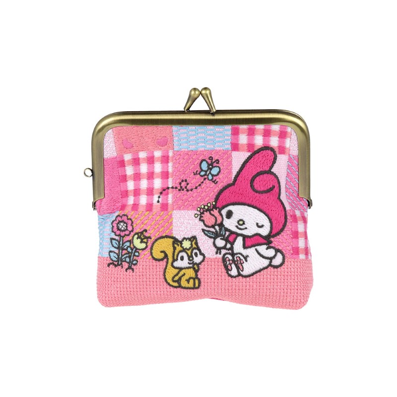 Sanrio 畳刺繍ミニポーチ がま口 マイメロディ