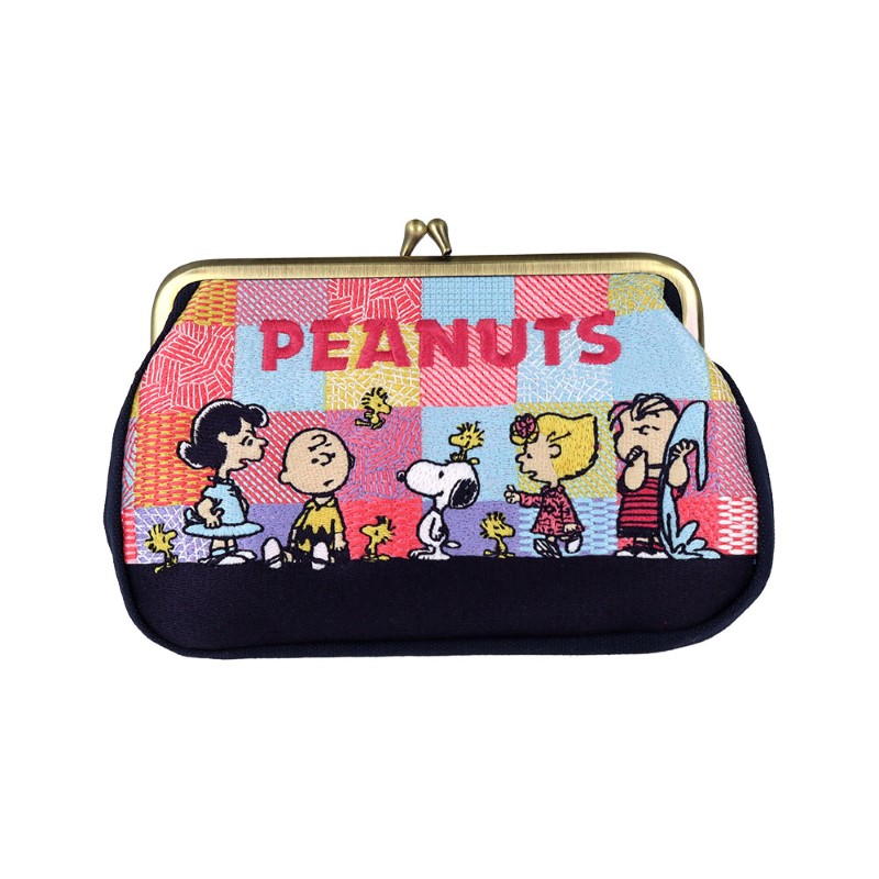 PEANUTS 畳刺繍ペンポーチ がま口 スヌーピー フレンズ