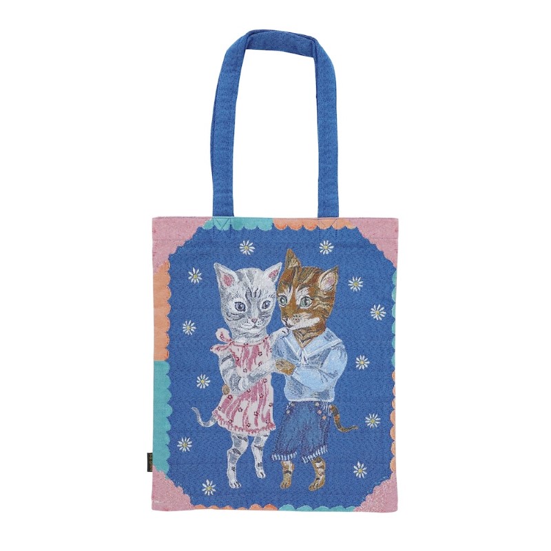 Nathalie Lete ナタリーレテ Rectangle tote bag Dance cats