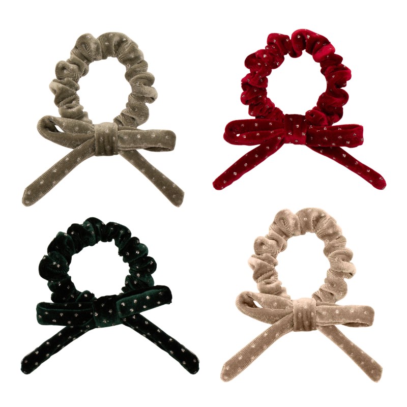MIMI＆LULA Cristmas velvet bow scrunchies