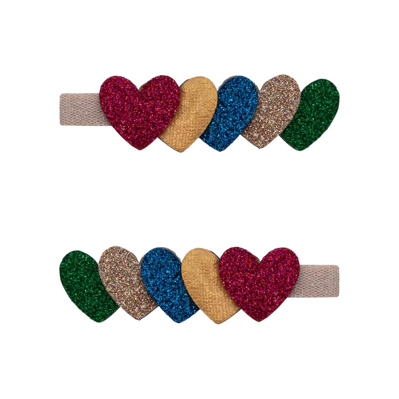 MIMI＆LULA Jazzy layered heart clips
