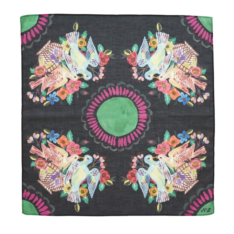 Nathalie Lete ナタリーレテ Handkerchief Two Birds