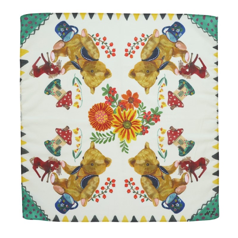 Nathalie Lete ナタリーレテ Handkerchief Bear&House