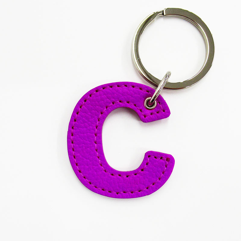アルファベットキーホルダー C Neon PU