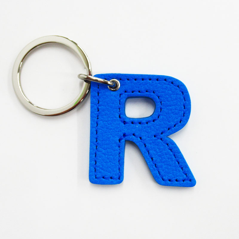 アルファベットキーホルダー R Neon BL