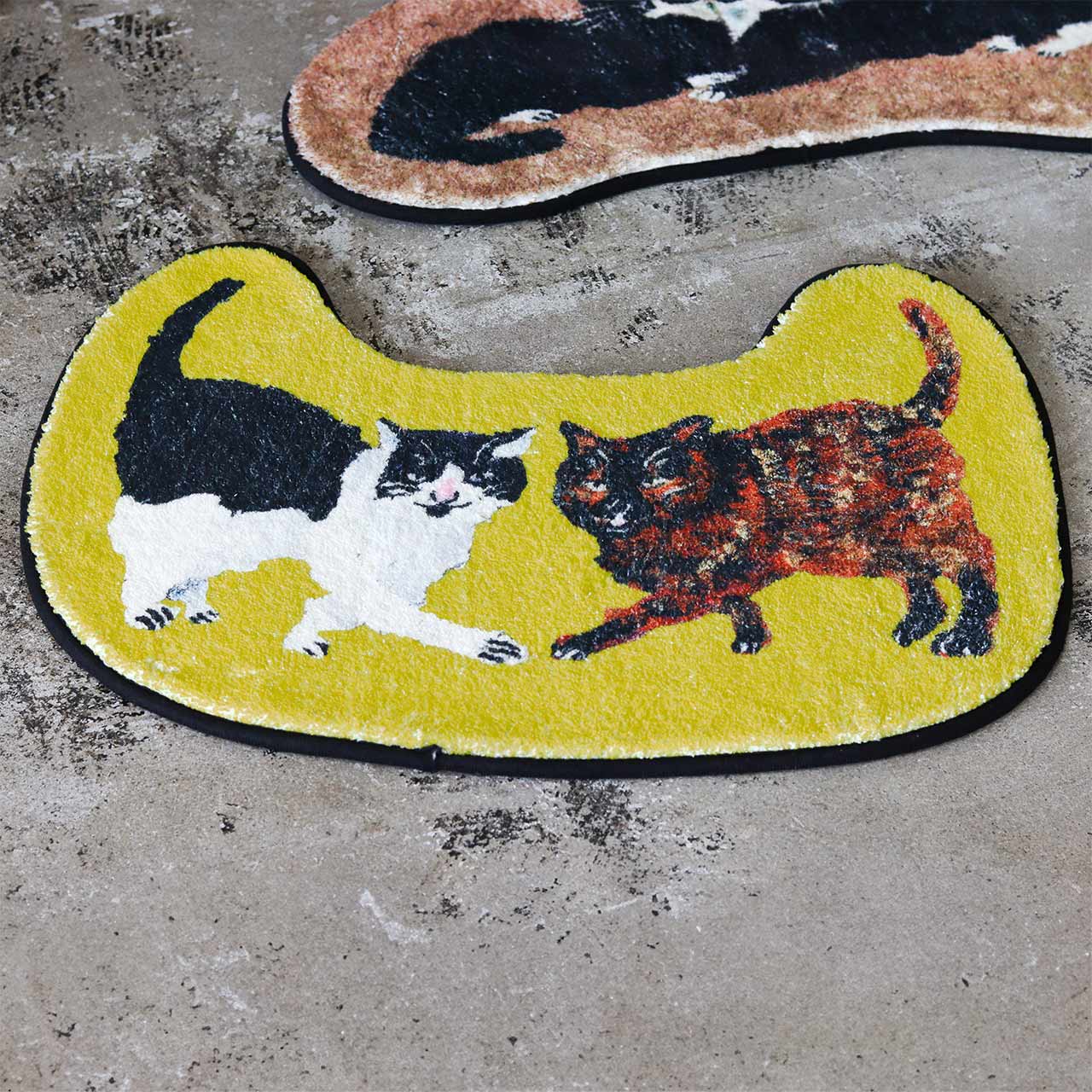 Creer×アトリエKOTETSU フロアマット ネコ GR