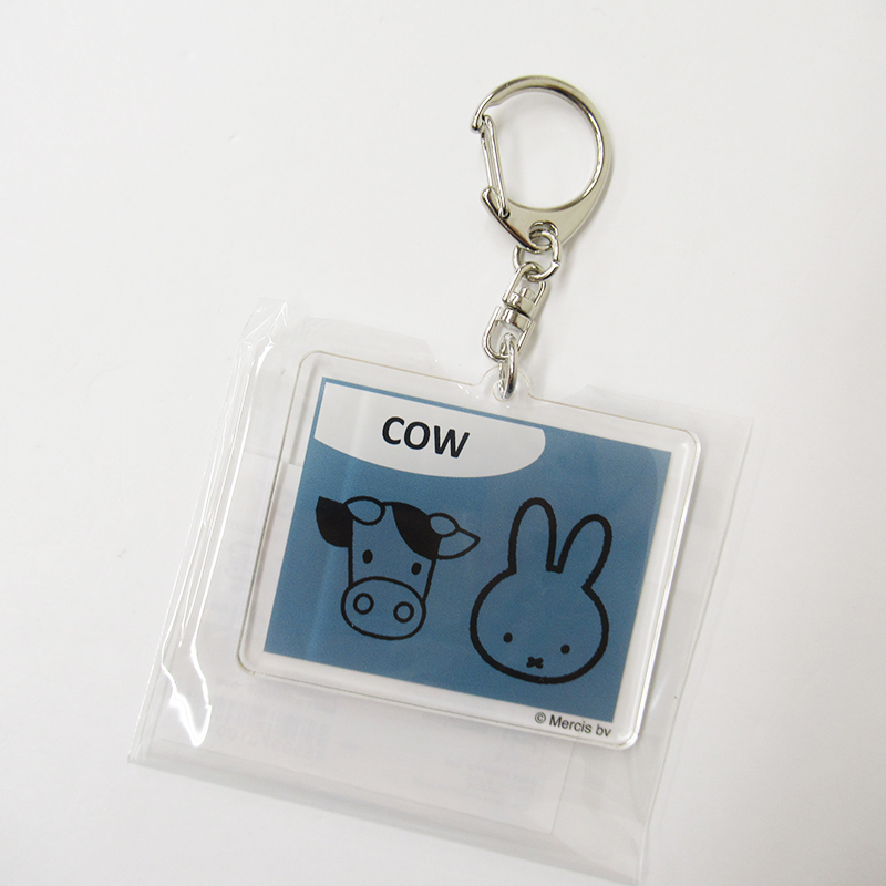 MIFFY & ANIMALS 総柄アクリルキーホルダーＣＯＷ