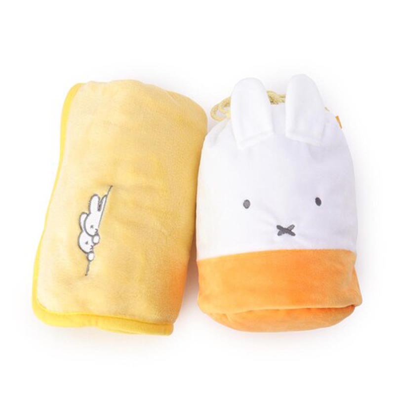 miffy ミッフィー ぽかぽか マスコット巾着付きブランケット