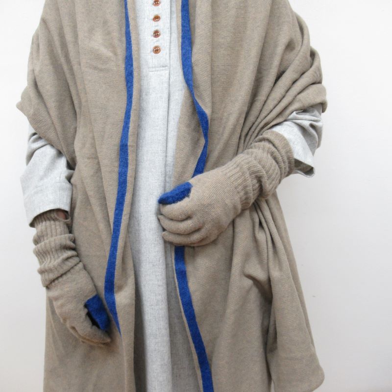 【SALE】 shesay リューズニット 重ねられるロンググローブ/BE