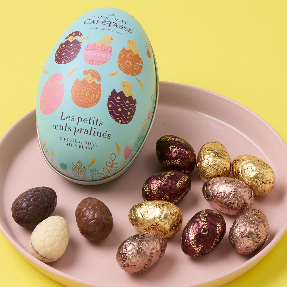 カフェタッセ　エッグプラリネアソート缶入り12P