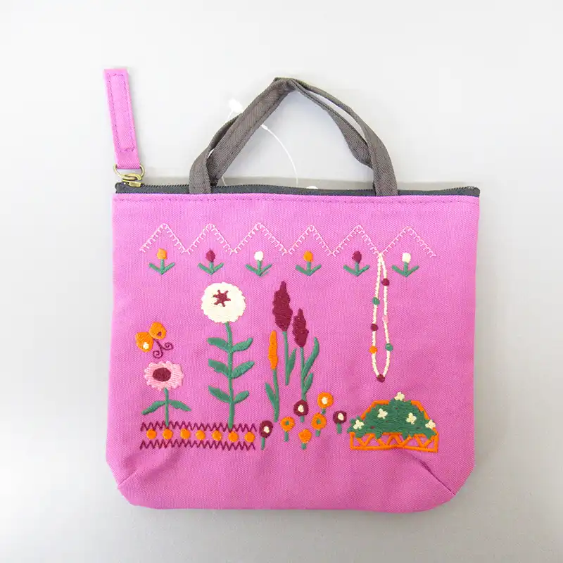 Atsuko Matano アツコ マタノ / ステッチガーデン 刺繍ポーチ PK【日本製】