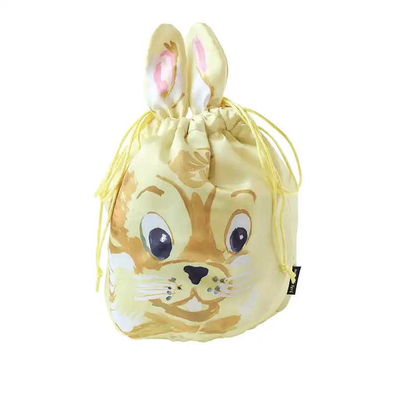 Nathalie Lete Satin drawstring bag Rabbit/511024