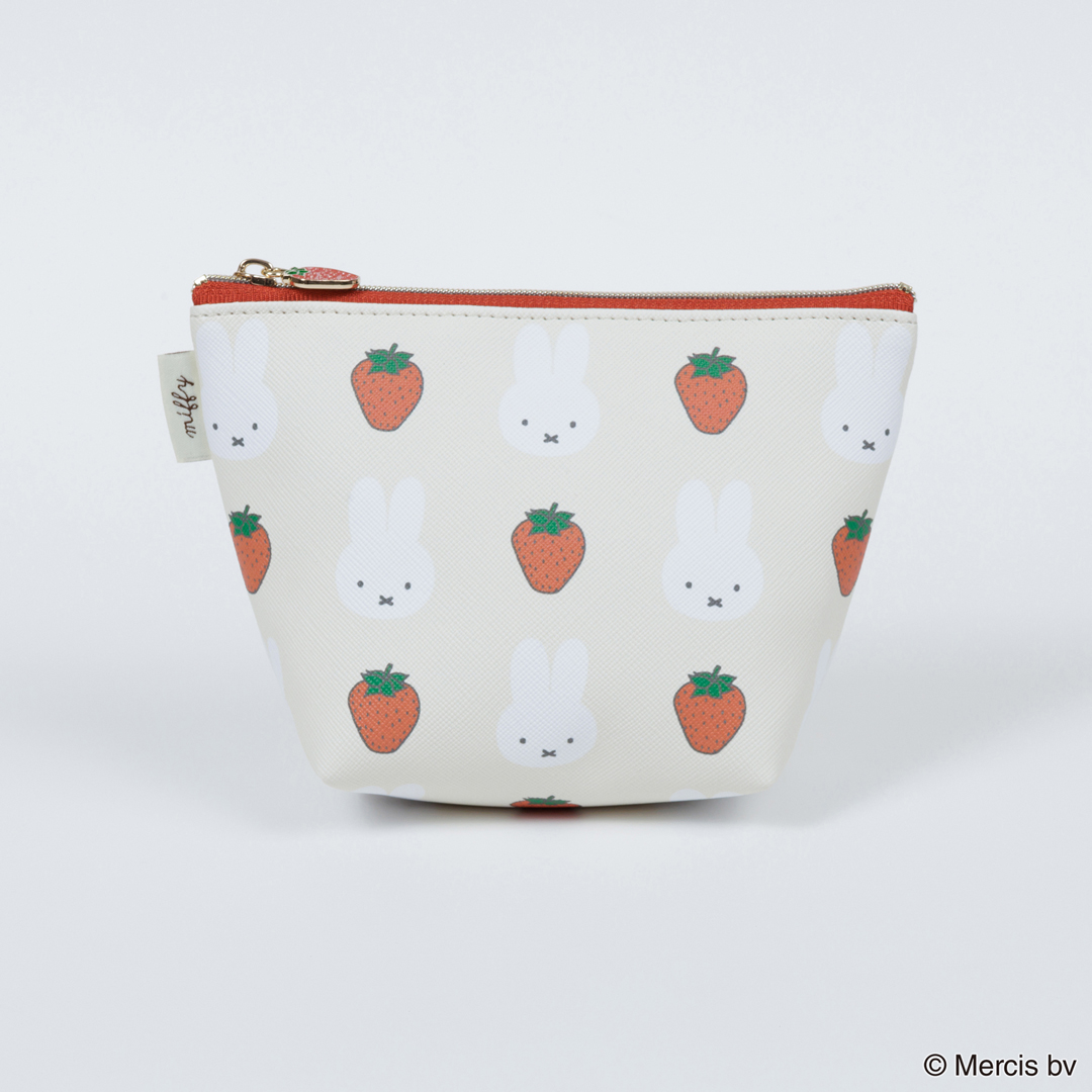 miffy ミッフィー MIFFY RED FRUIT台形ポーチ アイボリー/MIFF-173F
