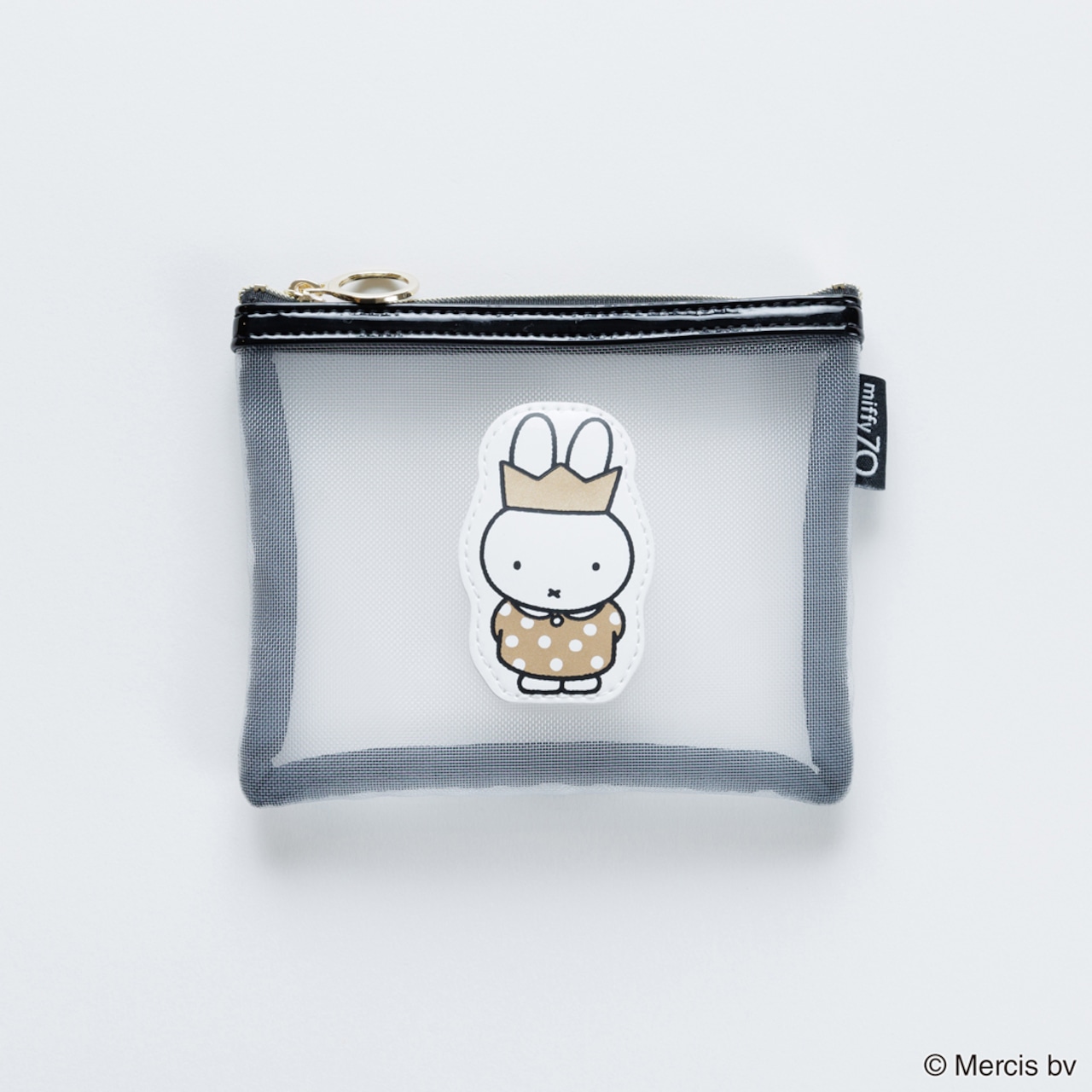 miffy ミッフィー70周年 MIFFY GOLDミニフラットポーチ ドット/MIFF-186A