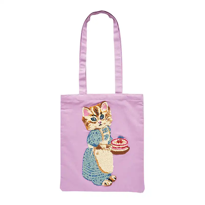 Nathalie Lete ナタリー レテ Fluffy Rectangle tote bag Blue eye/511043