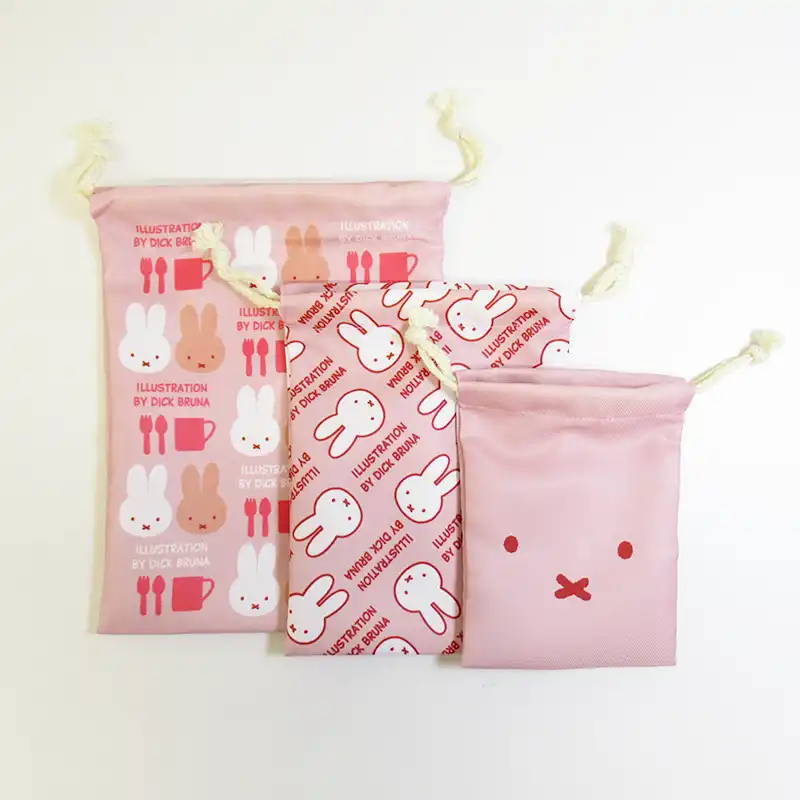 miffy ミッフィー ベーシックシリーズ 3P巾着 PK/DBM-2716
