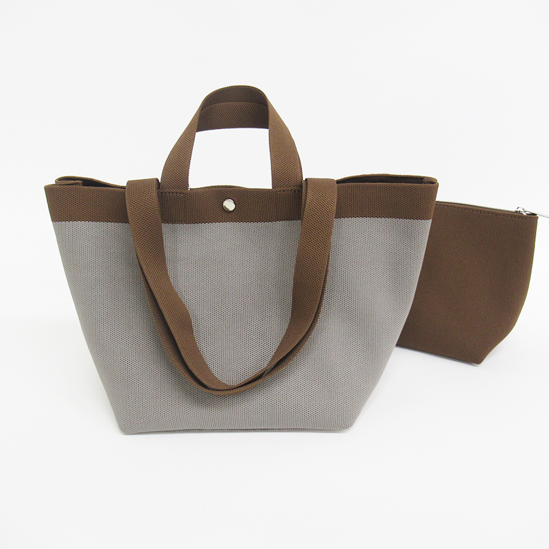 MID GIRL APPLIY ニットジャガードトートバック/BR#22