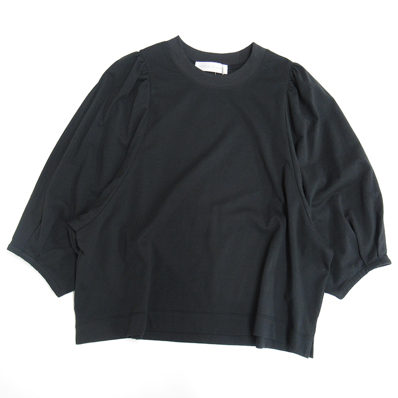 NOUVELLES DU PARADIS オーガニック空紡ボリュームスリーブTシャツ/BK99 【日本製】