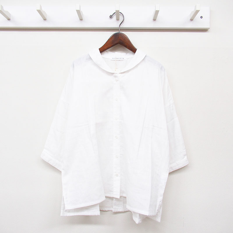 homeworking コットンガーゼショールカラーブラウス WH/259030