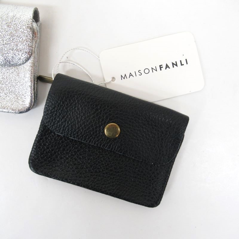 MAISON FANLI イタリア製レザーポーチ(PORTE MANNAIE PETIT)/BK　
