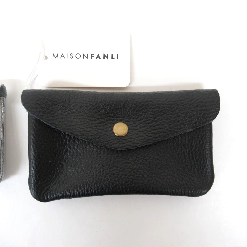 MAISON FANLI イタリア製レザーポーチ(PORTE MANNAIE GRAND)/BK