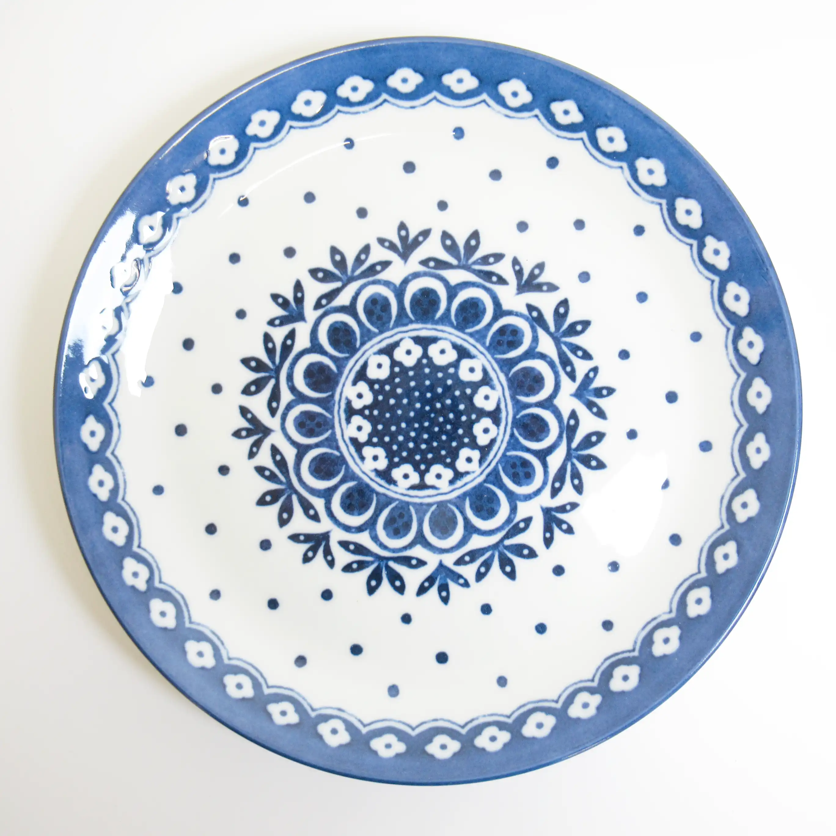 Pottery Field パスタ皿　リーフドット