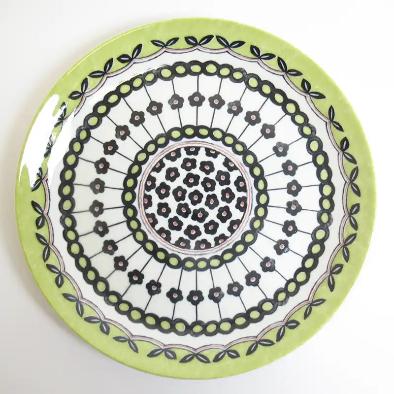 Pottery Field パスタ皿　ラインフラワー