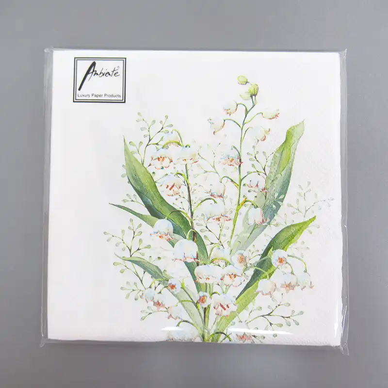Ambiente ペーパーナプキン Lily of valley/AMB19550L10