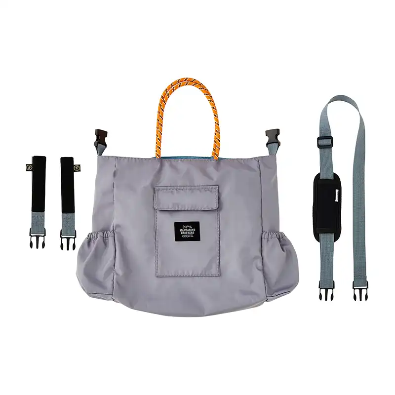 MANDARINE BROTHERS リバーシブル3WAYトートバッグ /LIGHT GRAY