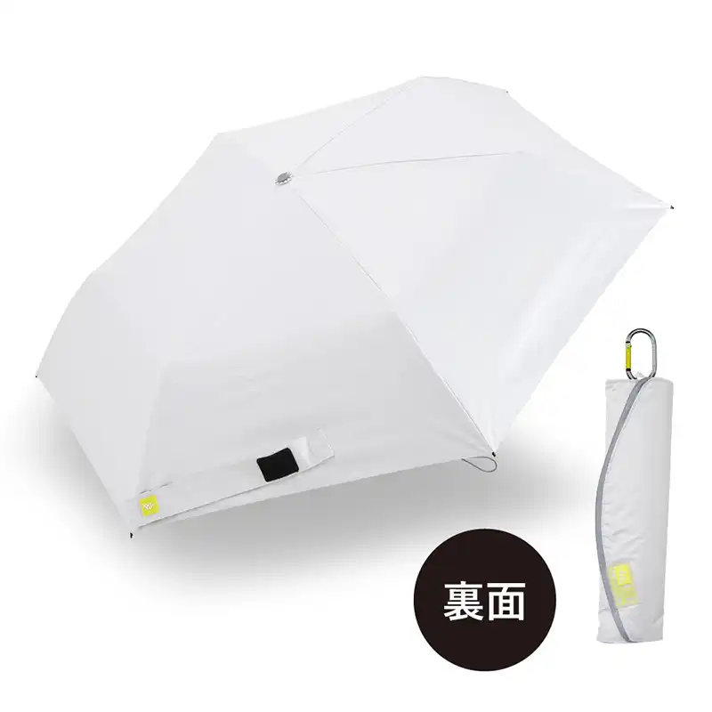 -0&(ゼロアンド）軽量晴雨兼用折りたたみ傘 コットンホワイト /52356