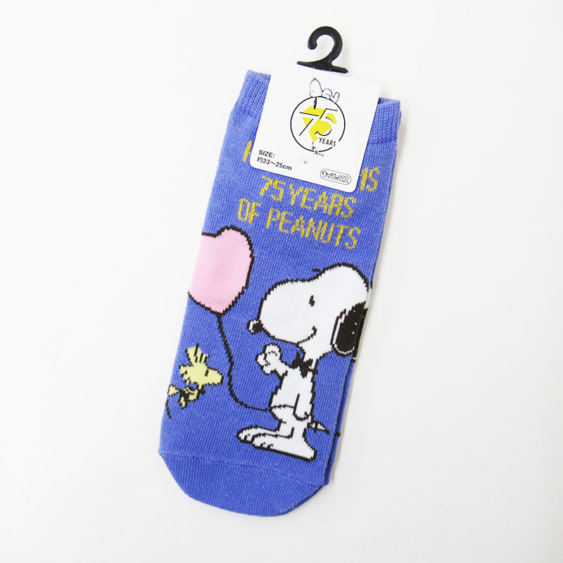 PEANUTS スヌーピー キャラックス 靴下 75周年 風船/SN2214J