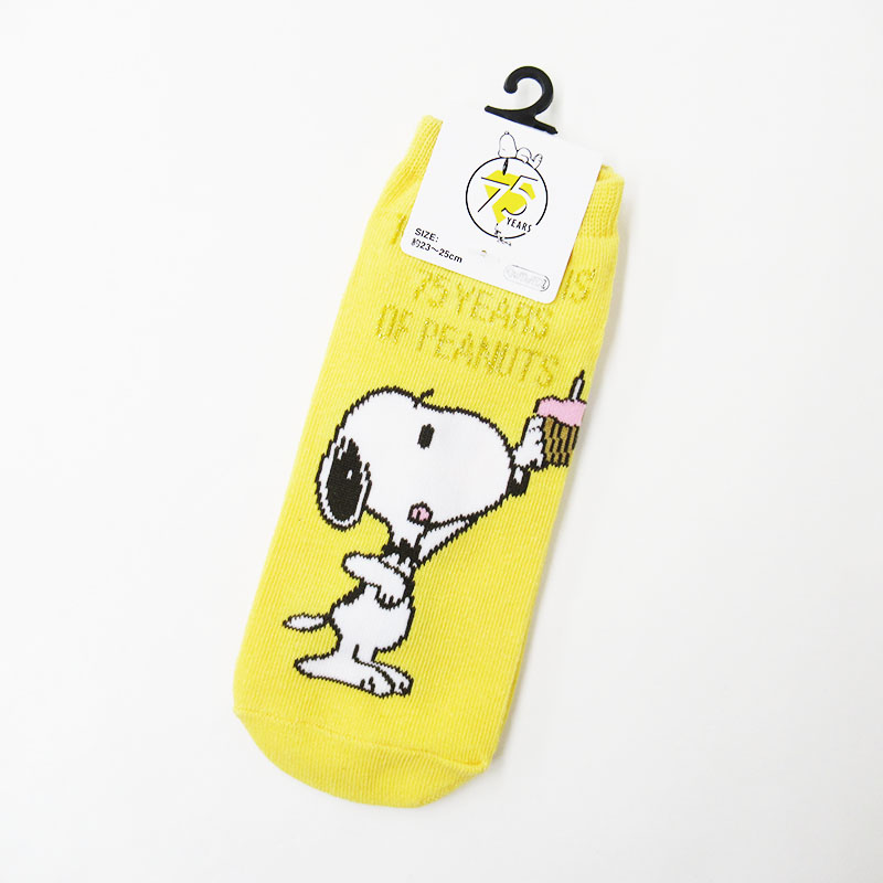 PEANUTS ピーナッツ キャラックス 靴下 75周年 カップケーキ/SN2216J