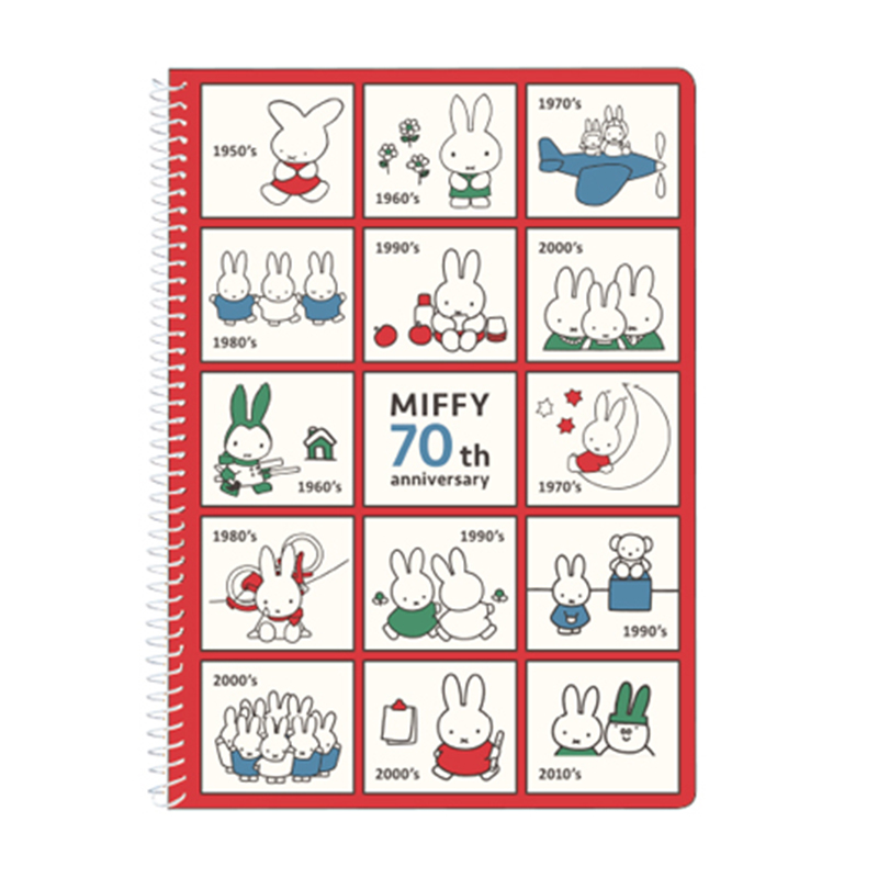 miffy ミッフィー MIFFY 70th anniversary B6ノート/BS25-36