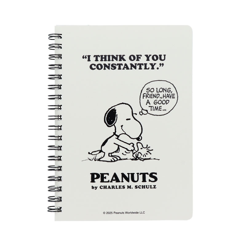 PEANUTS SNOOPY スヌーピー WリングノートB6 アイボリー /S2642980
