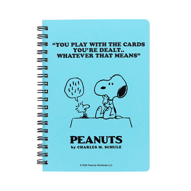 PEANUTS SNOOPY スヌーピー WリングノートB6 ライトブルー /S2643006