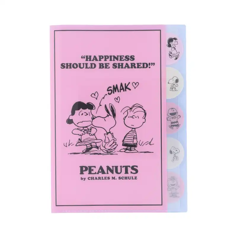 PEANUTS SNOOPY スヌーピー ダイカットクリアファイル ピンク /S2173395
