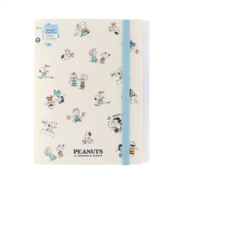 PEANUTS SNOOPY スヌーピー ゴムバンド付クリアファイル アイボリー /S2173409