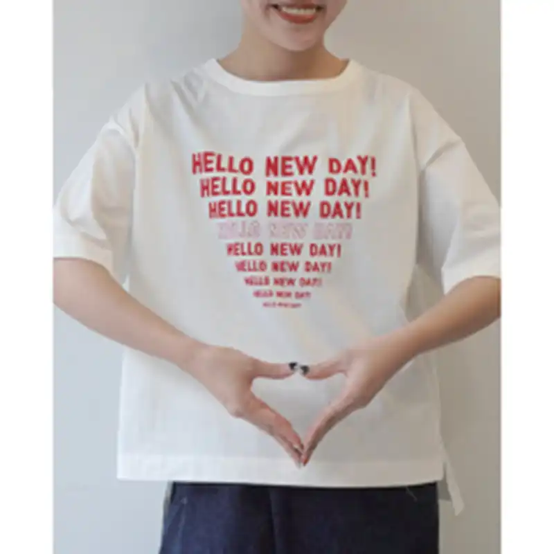 mao made シルケット天竺プリントTEE/OFF＊RE02 【日本製】