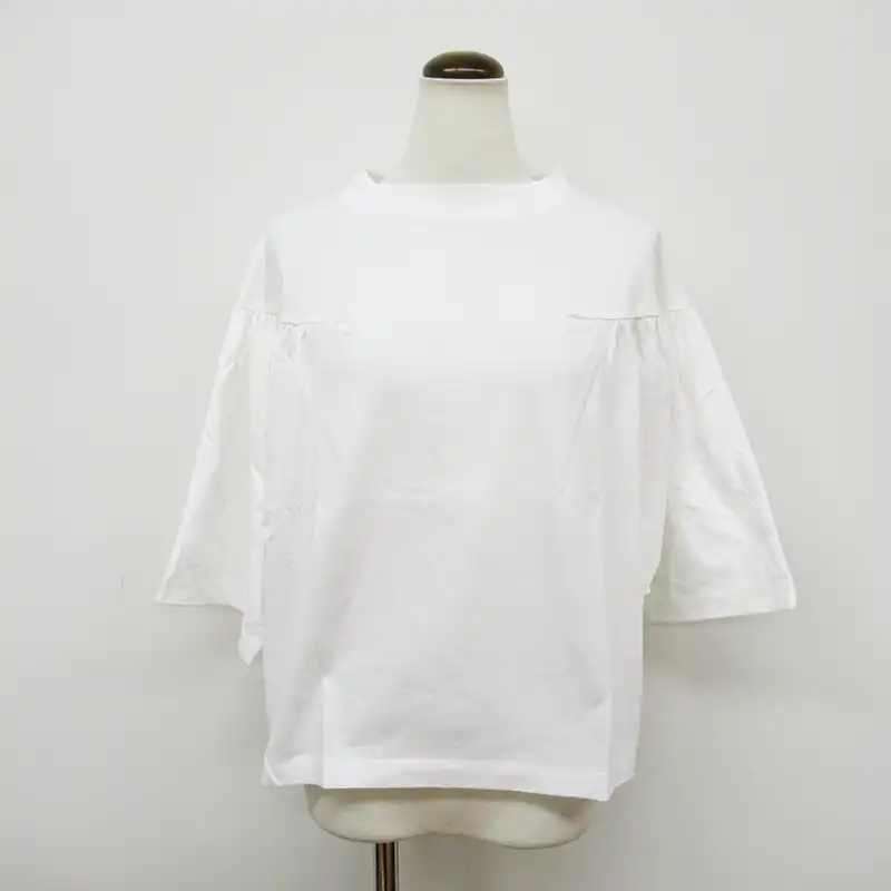 mao made ギャザーたっぷりドルマンTシャツ/OFF02 【日本製】