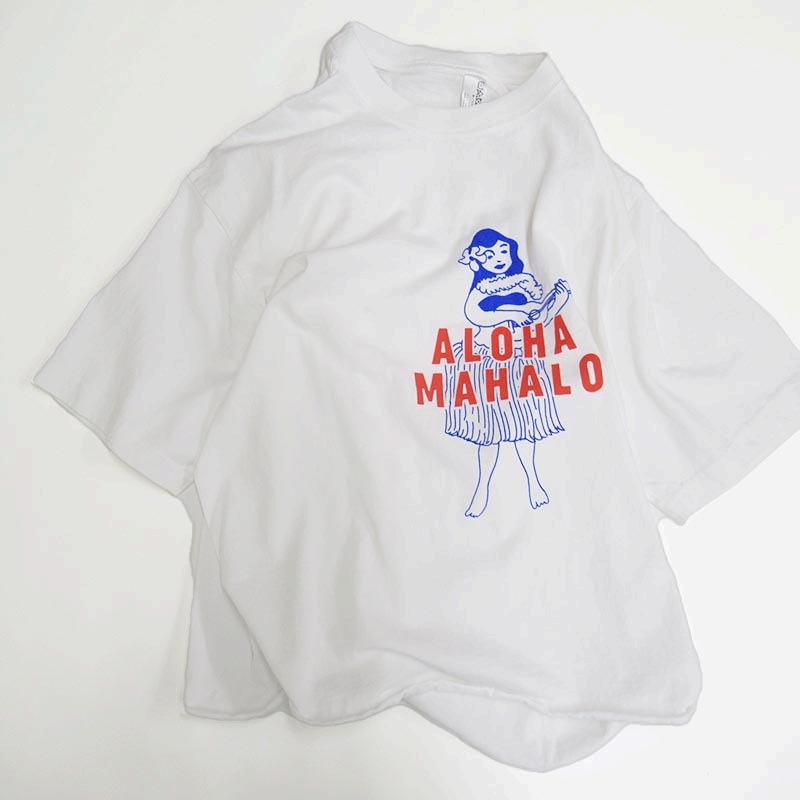 FUNG ALOHA MAHALOカットオフTシャツ/WH01 【日本製】