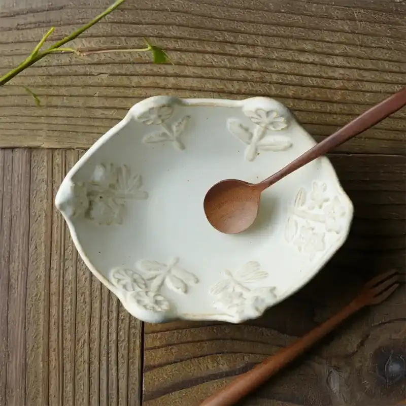 わかさま陶芸　宮澤賢治シリーズ　りんどうのボウル（小）
