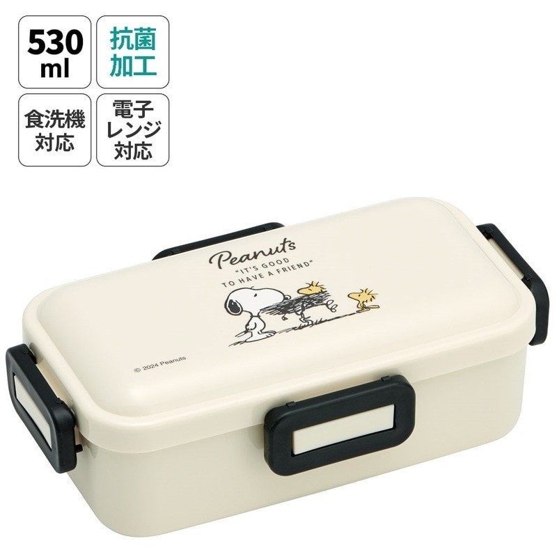 PEANUTS スヌーピー 抗菌 食洗機対応 ふわっと弁当箱 PEANUTS(バッジ)/PFLB6AG