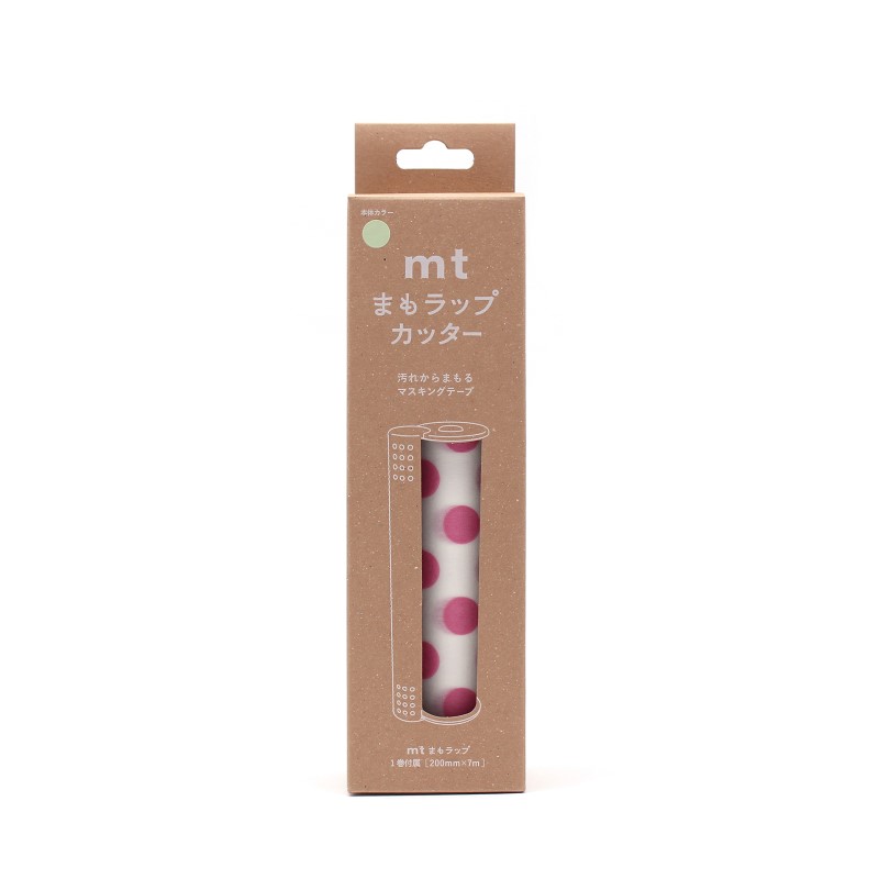 mtまもラップカッター箱入 ライトグリーン×ドット・ピンク/MTMWRP03